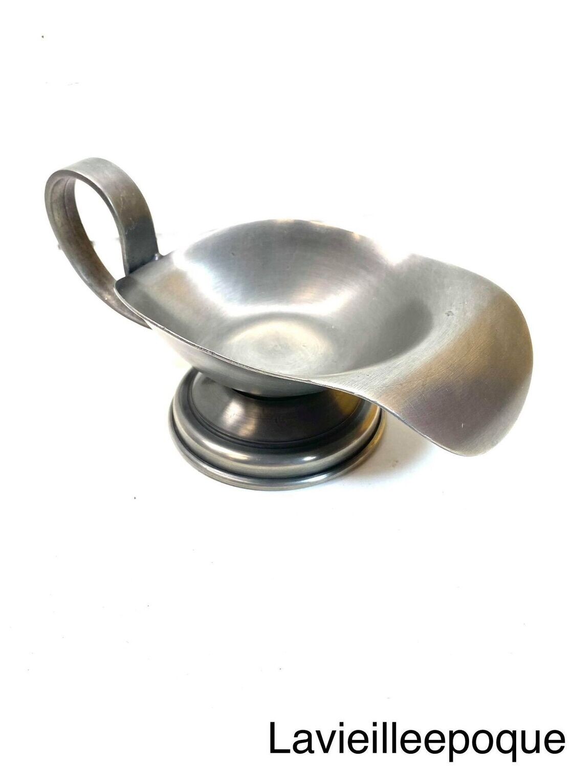 Saucière en etain fait main vintage