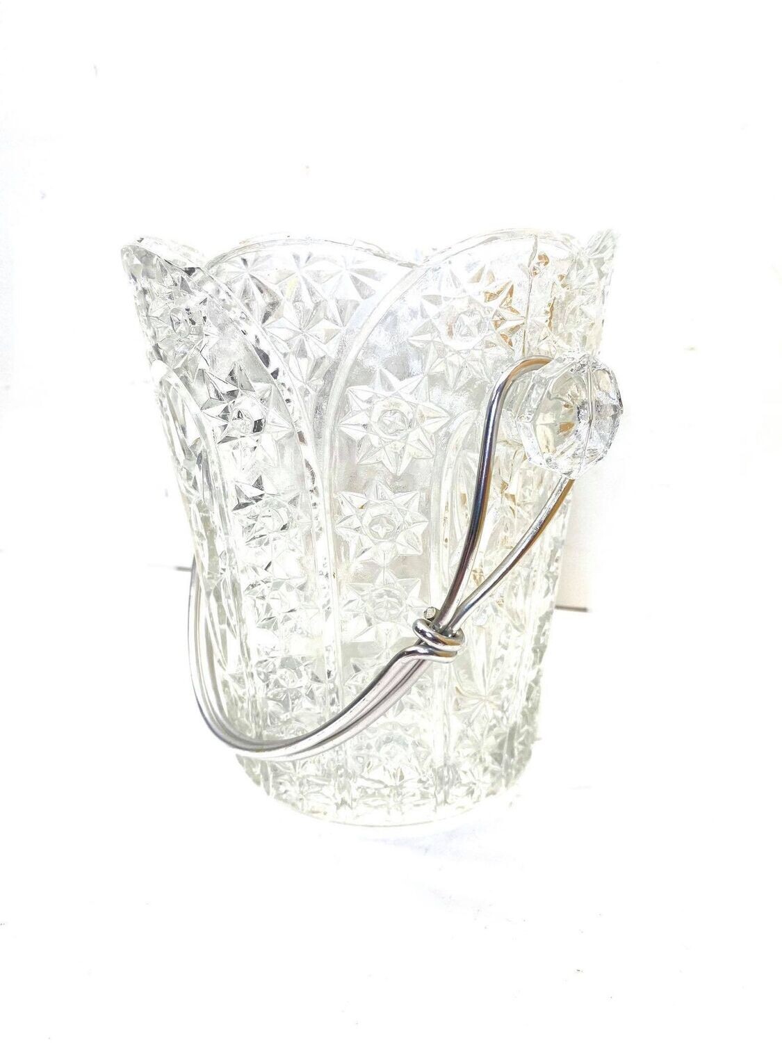 Seau a glaçons Cristal d'arc ciselé 1965
