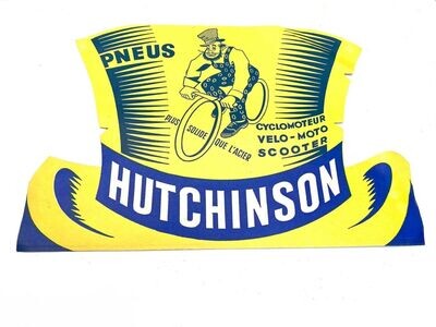 CHAPEAU PUB PAPIER TOUR DE FRANCE PNEUS HUTCHINSON SCOOTER VELO MOTO CYCLOMOTEUR