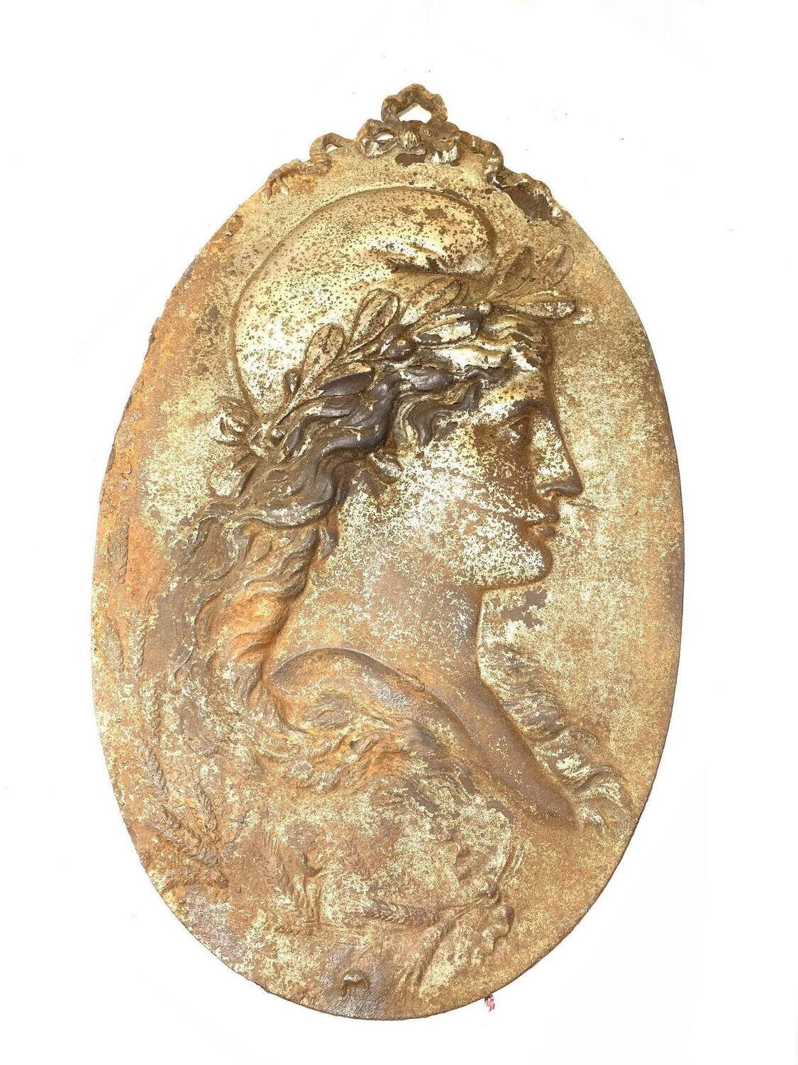 Ancienne Grande plaque de la république visage de marianne