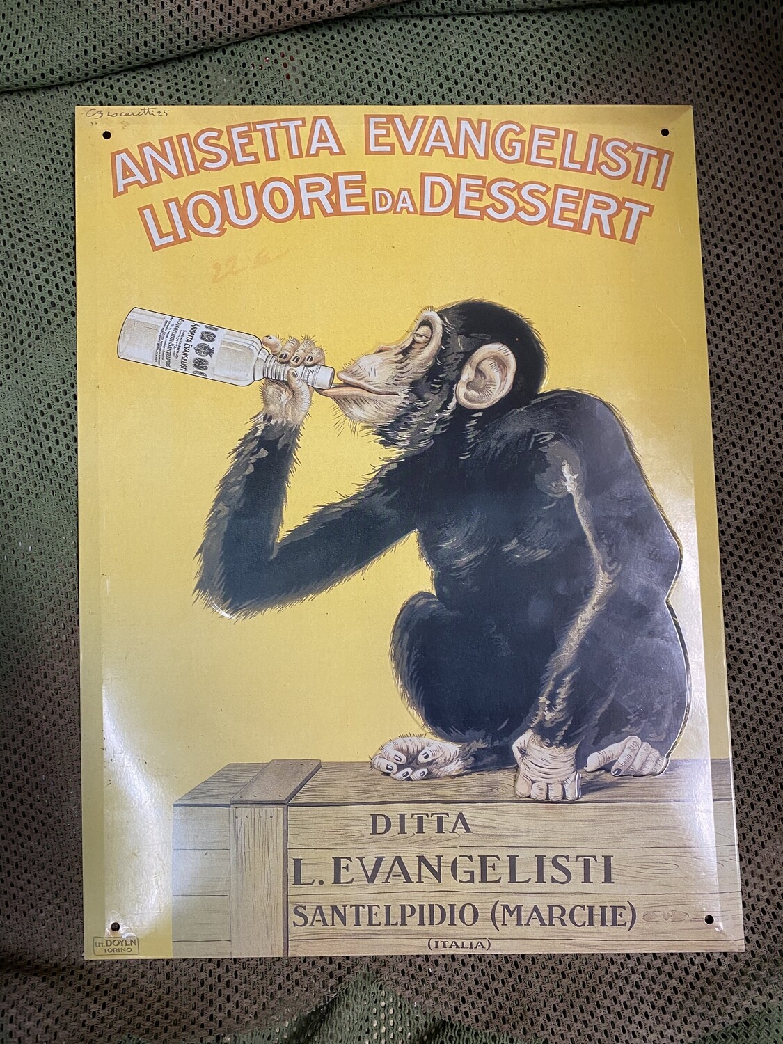 Plaque anisetta evangelisti liquore da dessert 2004