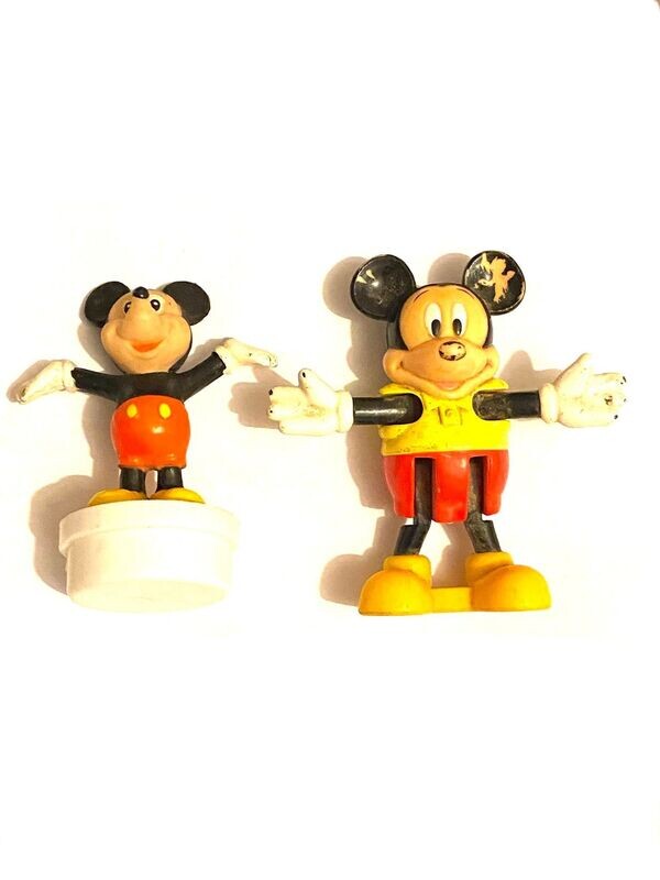 Lot de deux anciens jouet Mickey