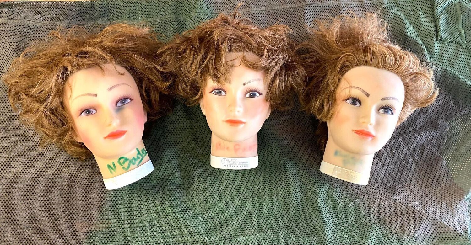 Lot de têtes mannequin femme idéal WW1 WW2