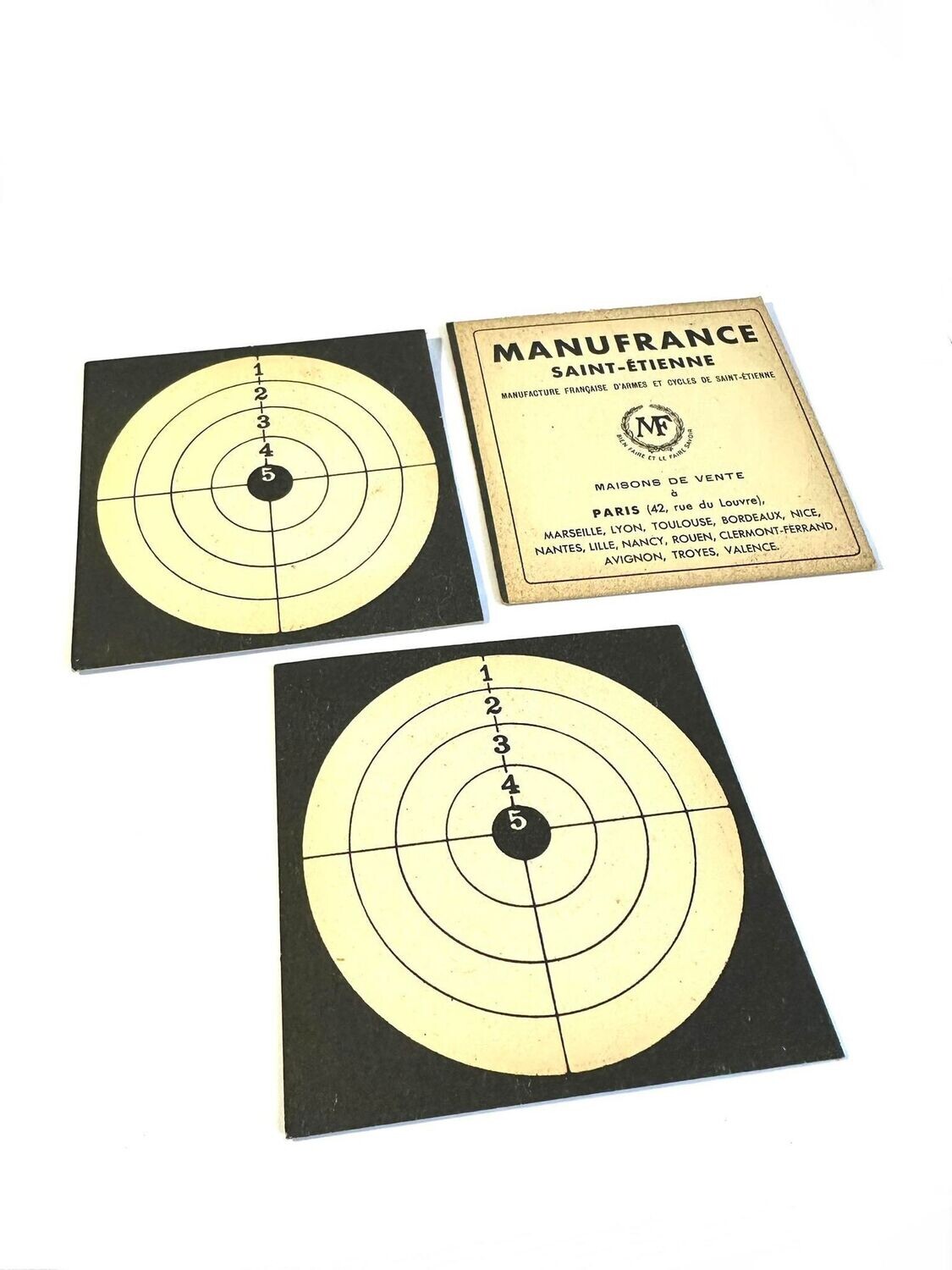 Lot de 3 cartons tir manufacture de saint-Etienne
