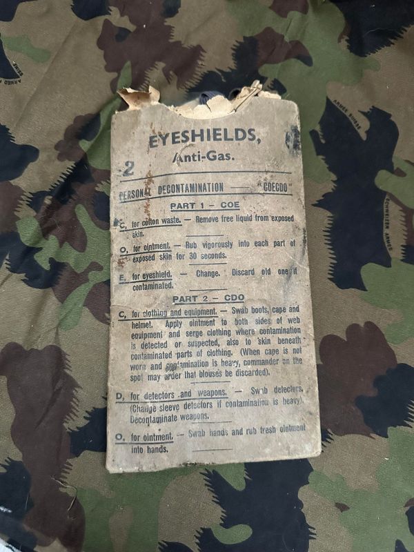 Lunette eyeshields anti-gaz mk2 anglais / GB