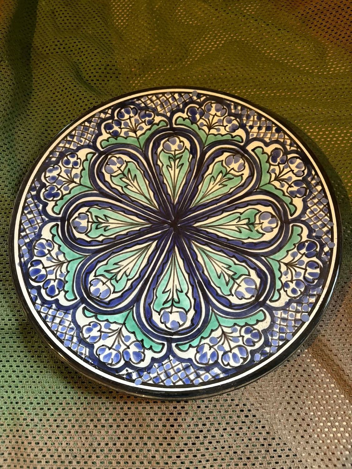 Grand plat rond - céramique de Nabeul n 88