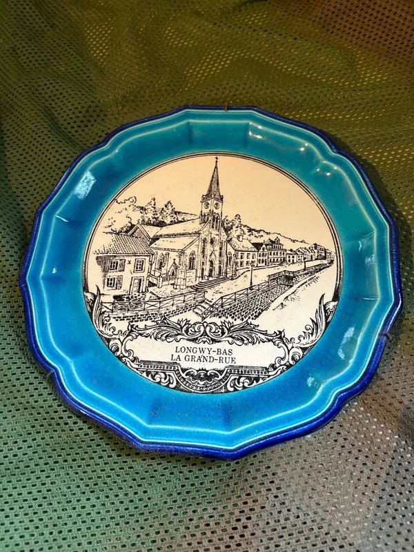 Assiette emaux longwy