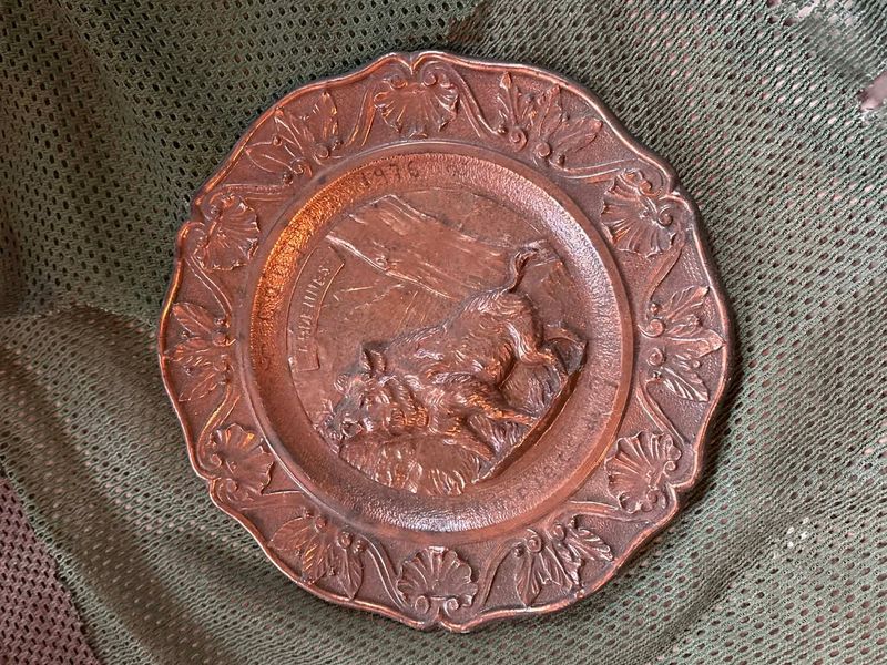 Assiette décorative murale cuivre