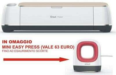 Cricut Maker - plotter da taglio - versione europea 2007002 - color Champagne + omaggio n. 1 MINI EASY PRESS CRICUT DEL VALORE DI EURO 63,00 Cricut Maker - plotter da taglio - versione europea 2007002 - color Champagne + omaggio n. 1 MINI EASY PRESS CRICUT DEL VALORE DI EURO 63,00