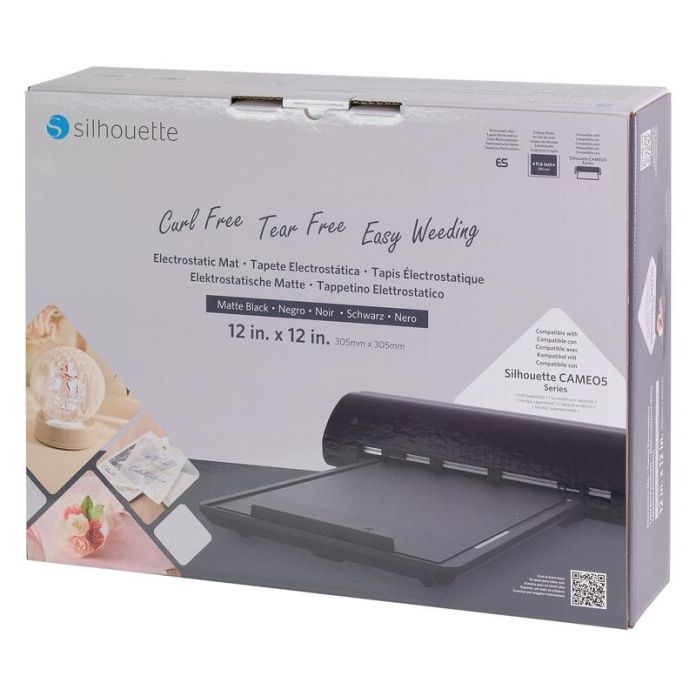 CUT-MAT-ES-MTBLK-12 - Tappetino elettrostatico nero 30 cm x 30 cm per Silhouette Cameo® 5