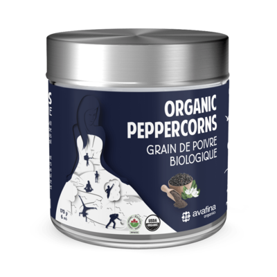 Organic Black Peppercorns (Glass)