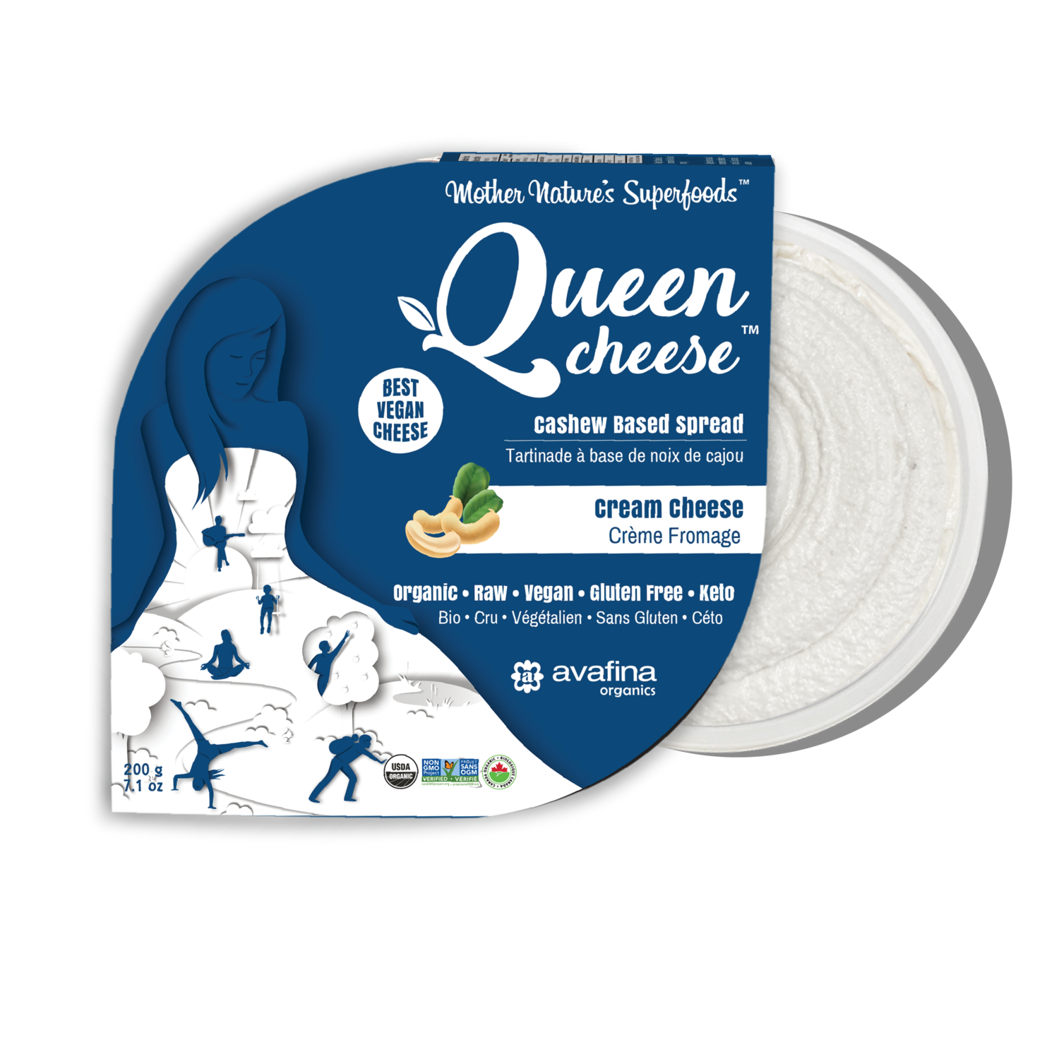 Queen Cheese, Vegan Cream Cheese (Case of 6)