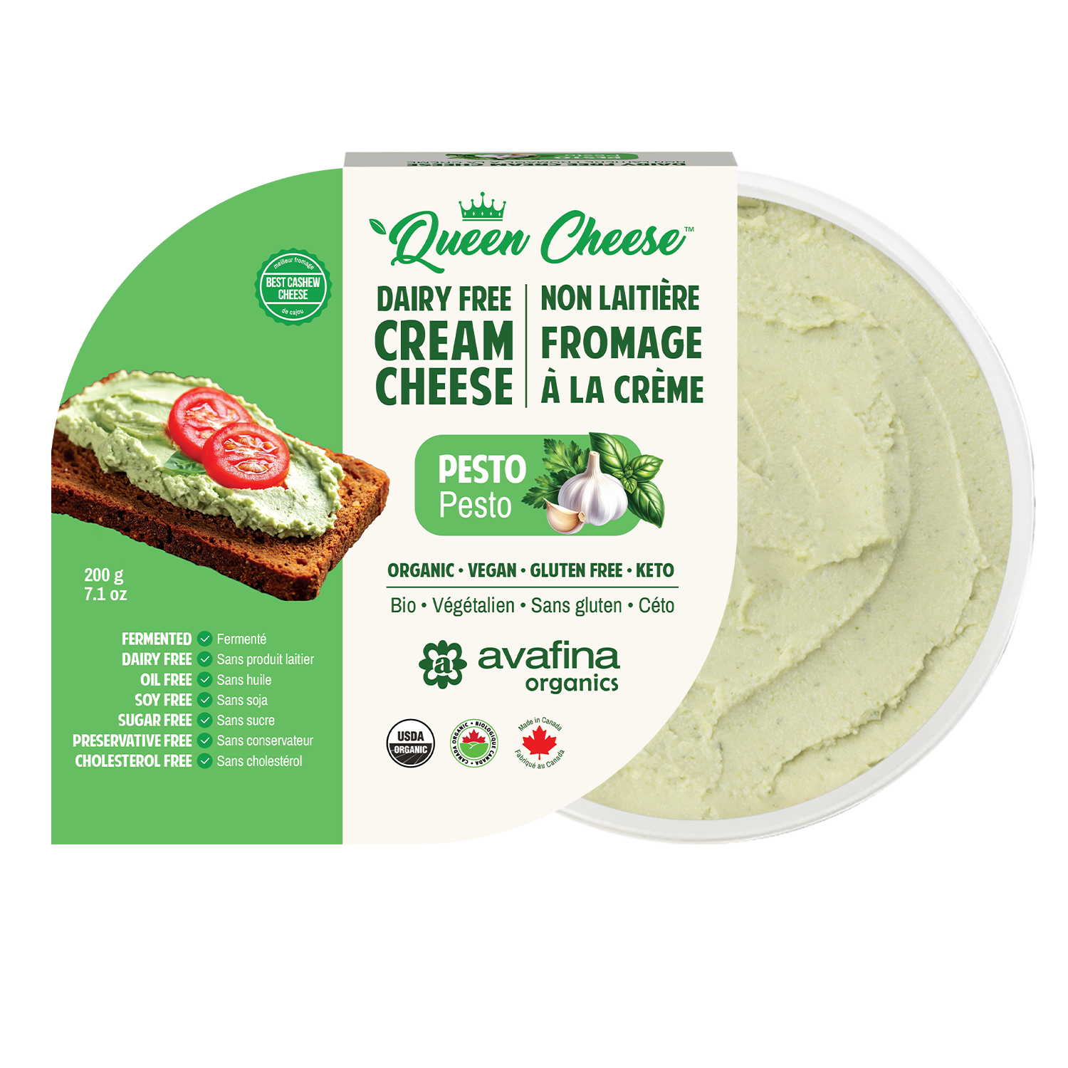Queen Cheese™ | Pesto Cream Cheese (Case of 6) Queen Cheese™ | Pesto Cream Cheese (Case of 6)