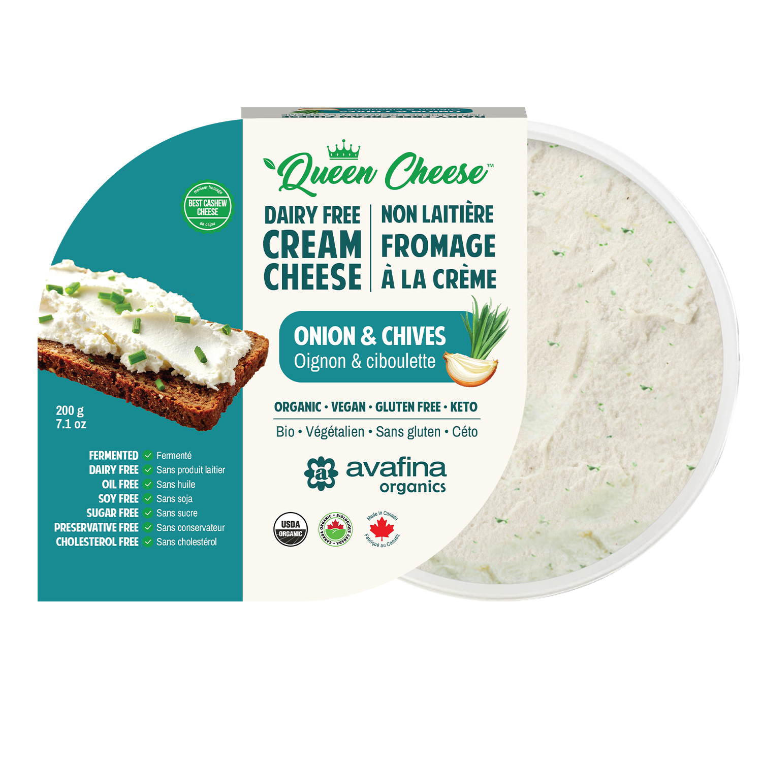 Queen Cheese™ | Onion And Chives Cream Cheese (Case of 6) Queen Cheese™ | Onion And Chives Cream Cheese (Case of 6)
