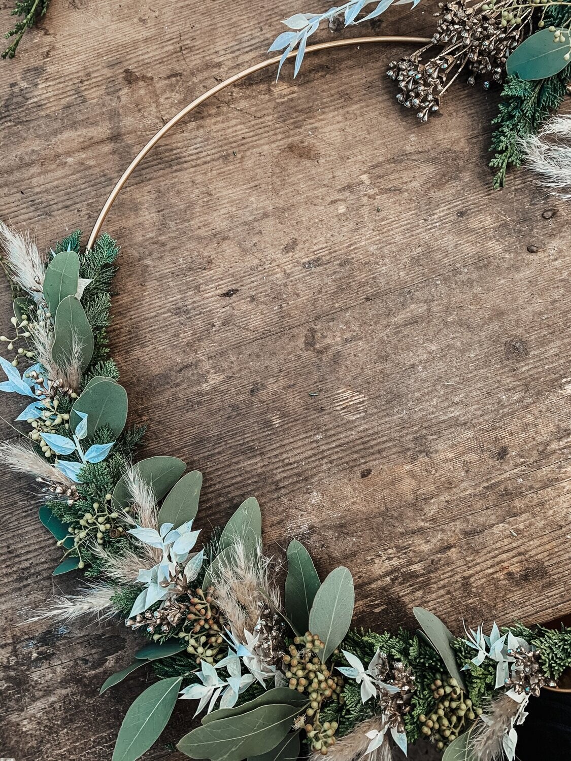 Flower-Loop "Green Glitter Beauty" 35cm
