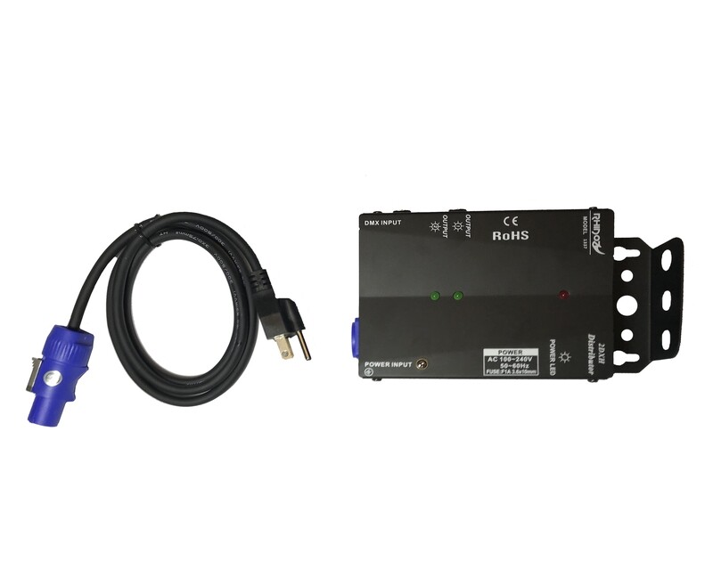 DMX 2 Way Splitter with Signal Amplifier
