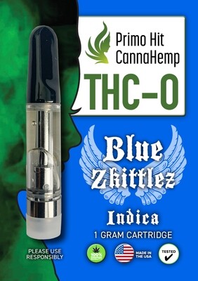 Primo Hit Blue Skittlez THC-O Vape Cartridges (Indica)