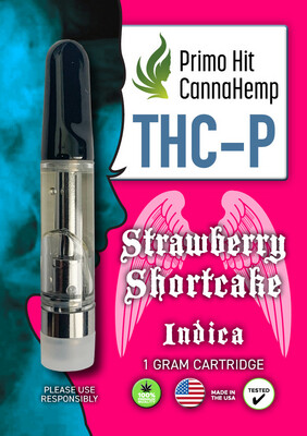 Primo Hit Strawberry Shortcake THC-P Vape Cartridges (Indica)