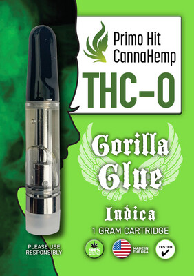 Primo Hit Gorilla Glue THC-O Vape Cartridges (Indica)