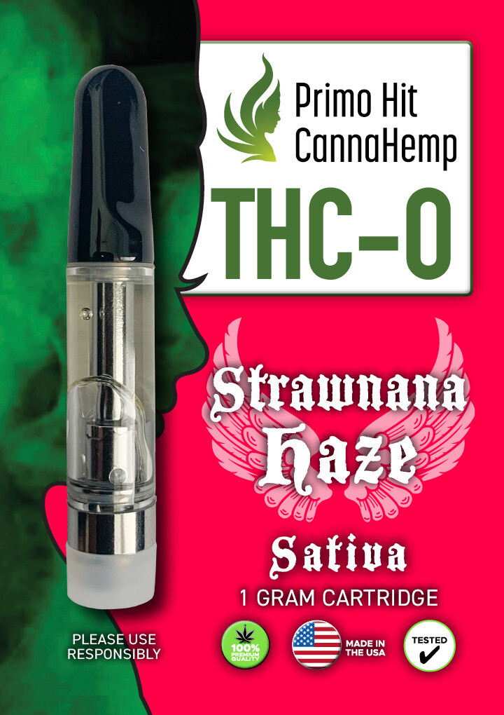 Primo Hit Strawnana Haze THC-O Vape Cartridges (Sativa)