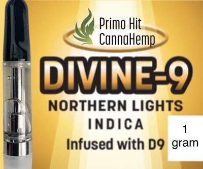 Primo Hit Divine-9 (D9) Vape Cartridges (Indica)
