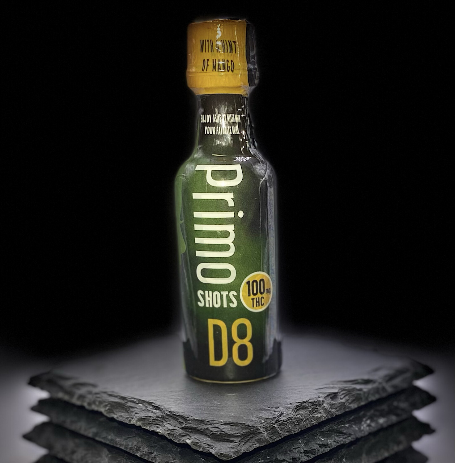 D8 Primo Shot | 100mg with a hint of Mango (Hemp Derivative THC Infused 50ml Shots)