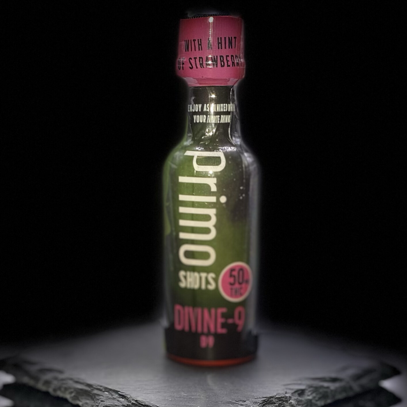 Divine-9 Primo Shot with a hint of Strawberry | 50mg of D9 (Hemp Derivative THC Infused 50ml Shots)