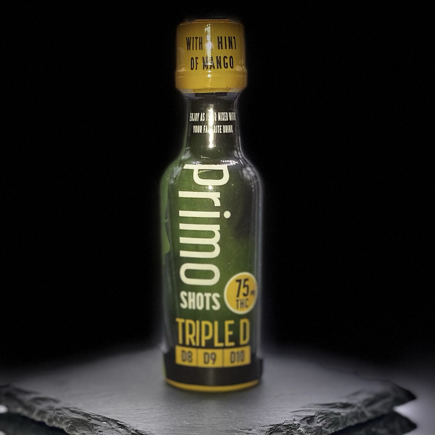 Triple-D Primo Shot, 75mg with a hint of Mango (Hemp Derivative THC Infused 50ml Shots).