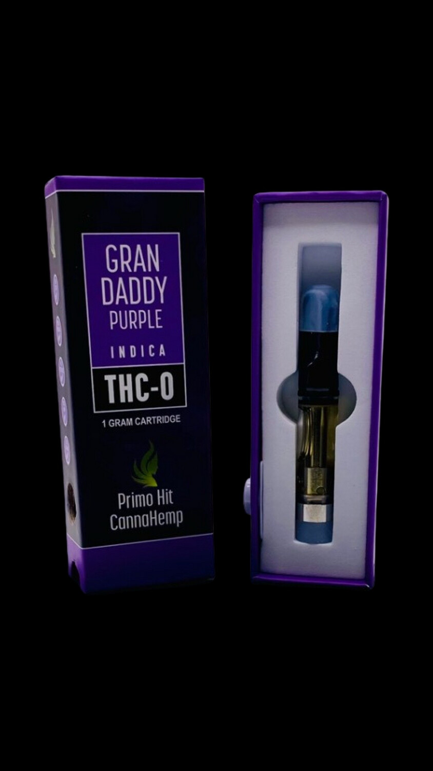 Primo Hit Grand Daddy Purple THC-O Vape Cartridges (Indica)