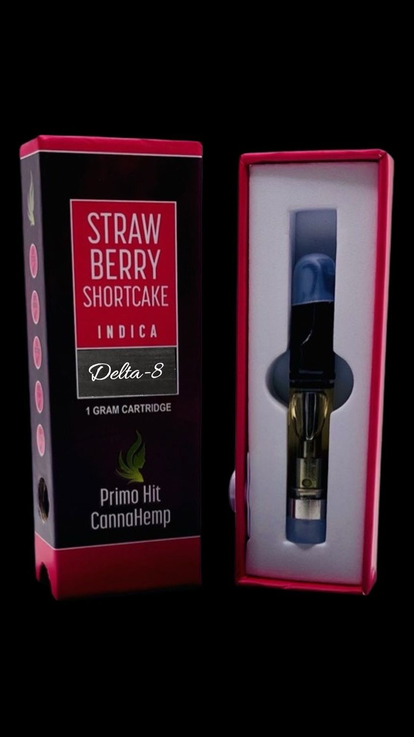 Primo Hit Strawberry Shortcake Vape Cartridges (Indica)