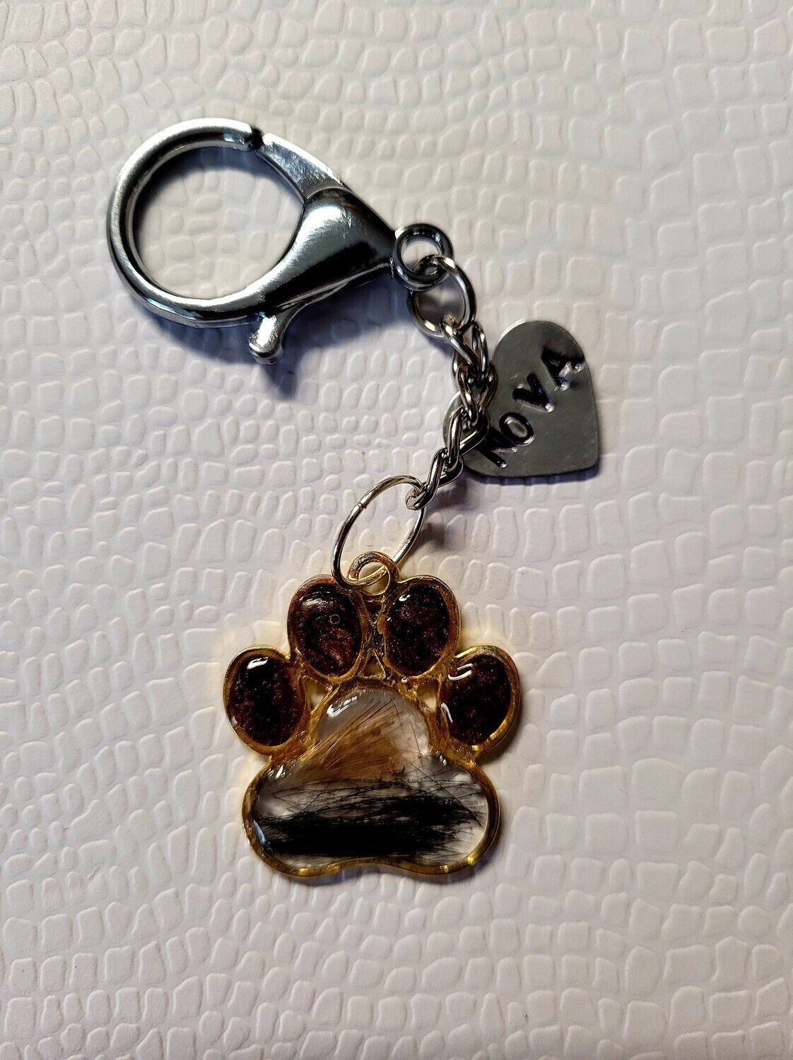 Paw Print keyring clip