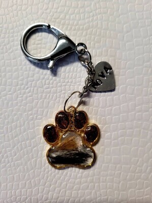 Paw Print keyring clip