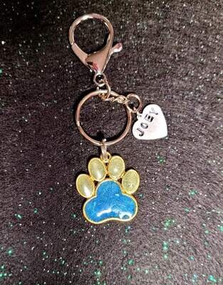 Paw Print keyring clip