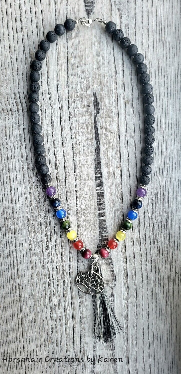 Chakra essential oil necklace