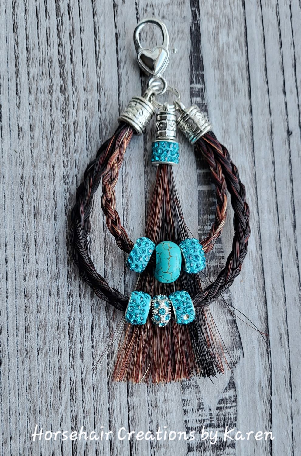 Double Loop &amp; tassel Keychain