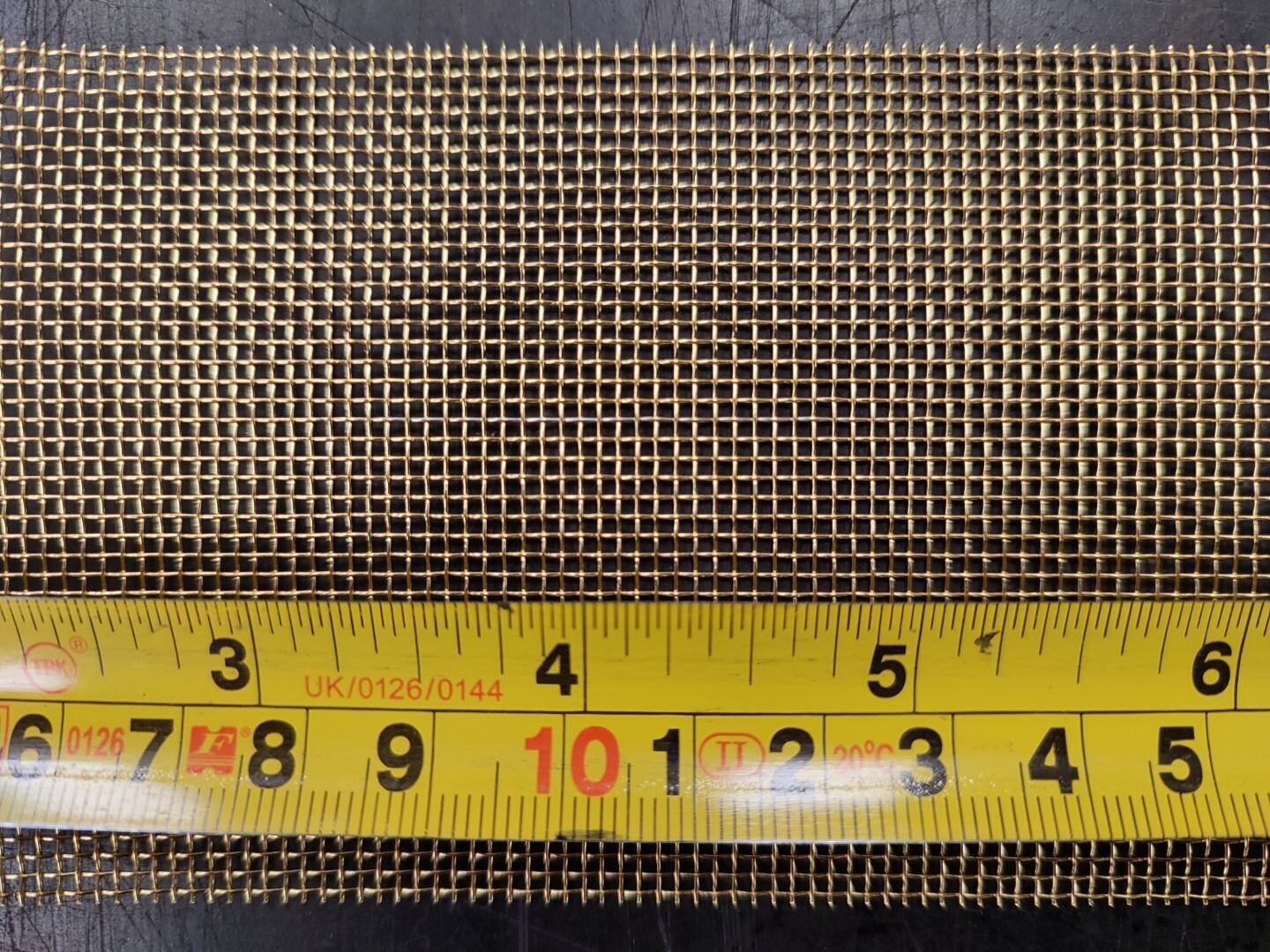 Brass woven 16 mesh: 1.233mm aperture