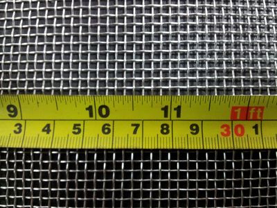 Mild steel woven 8 mesh: 2.47mm aperture Mild steel woven 8 mesh: 2.47mm aperture