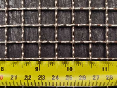 Stainless woven 2 mesh: 10.9mm aperture Stainless woven 2 mesh: 10.9mm aperture