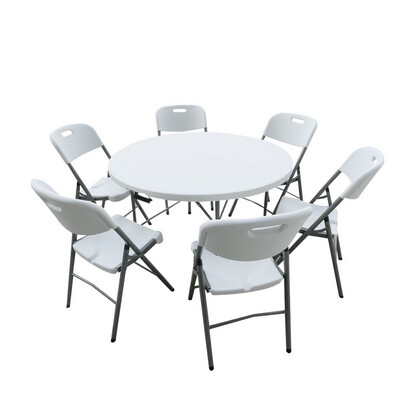 1.2m Round Table + 6 Chairs