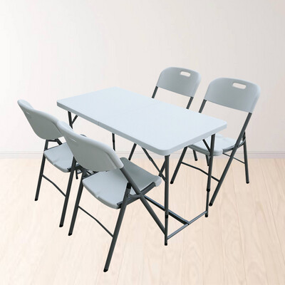 1.2m Rectangular Table + 4 Chairs