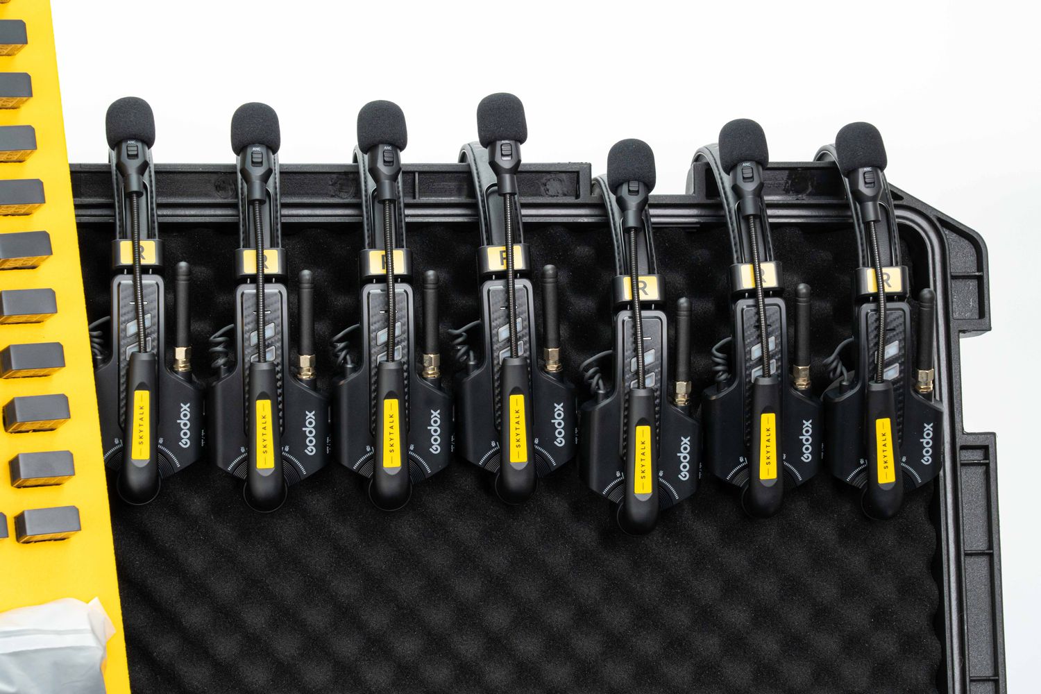 Godox SkyTalk H20S + HUB 1.9GHz Full-Duplex Wireless Intercom System with 20 Single-Ear Headsets