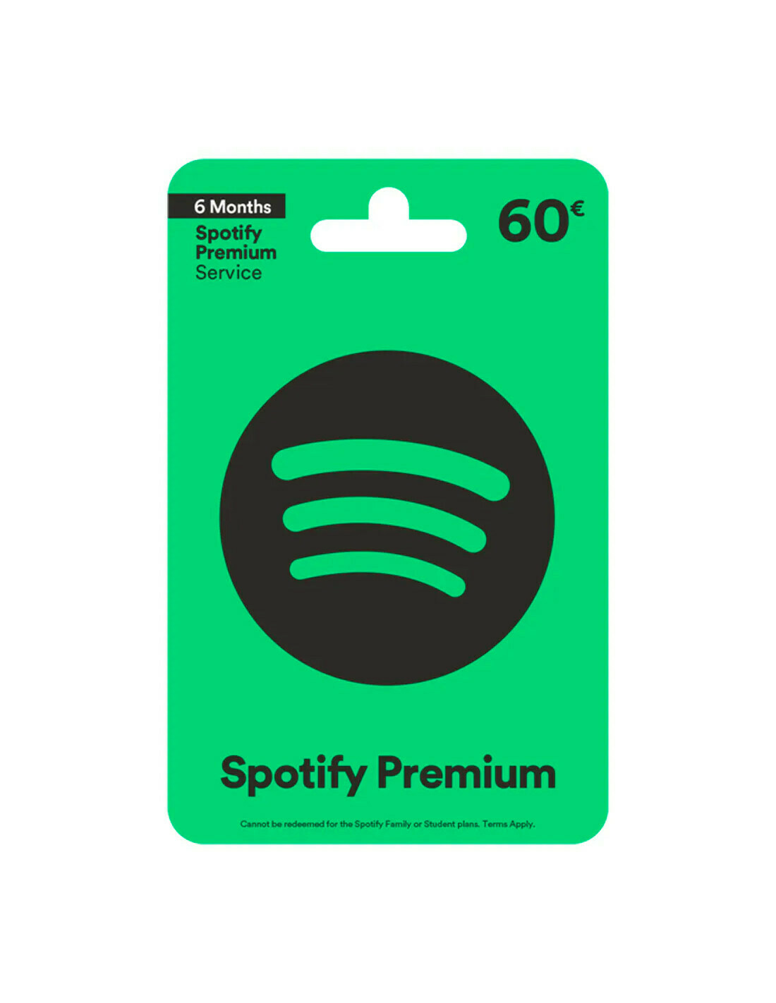 Carte cadeau Spotify Premium 60€