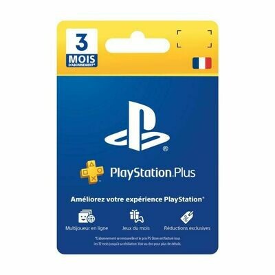 Carte PlayStation Plus 3 mois - 24,99€