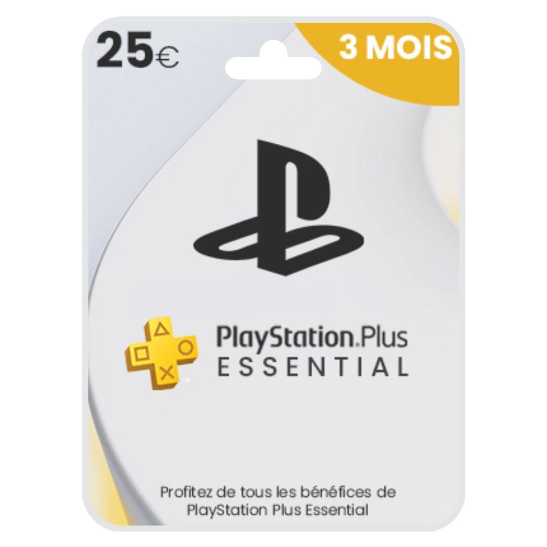 Carte PlayStation Plus Essential 3 mois – 25€