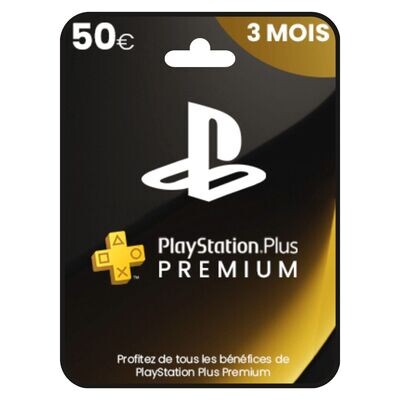 Carte PlayStation Plus Premium 3 mois - 50€