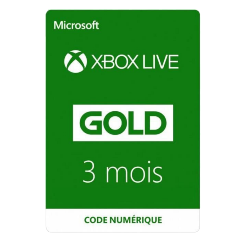Carte Xbox Live Gold 3 mois - 18,5€
