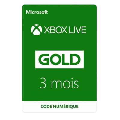 Carte Xbox Live Gold 3 mois - 18,5€
