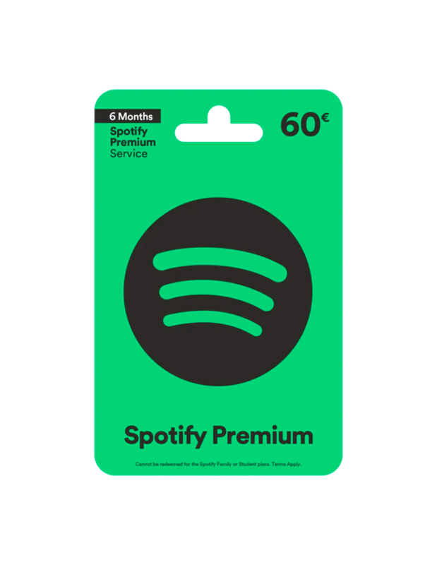 Carte cadeau Spotify Premium 60€