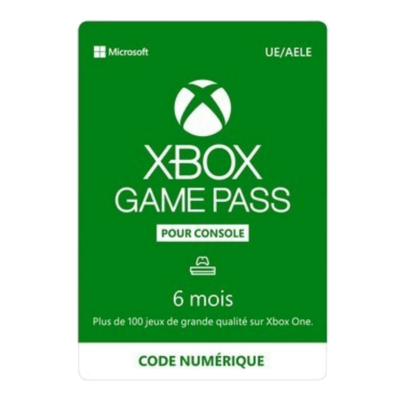 Carte Xbox Game Pass 6 mois - 59,99€
