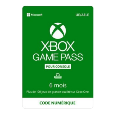 Carte Xbox Game Pass 6 mois - 59,99€